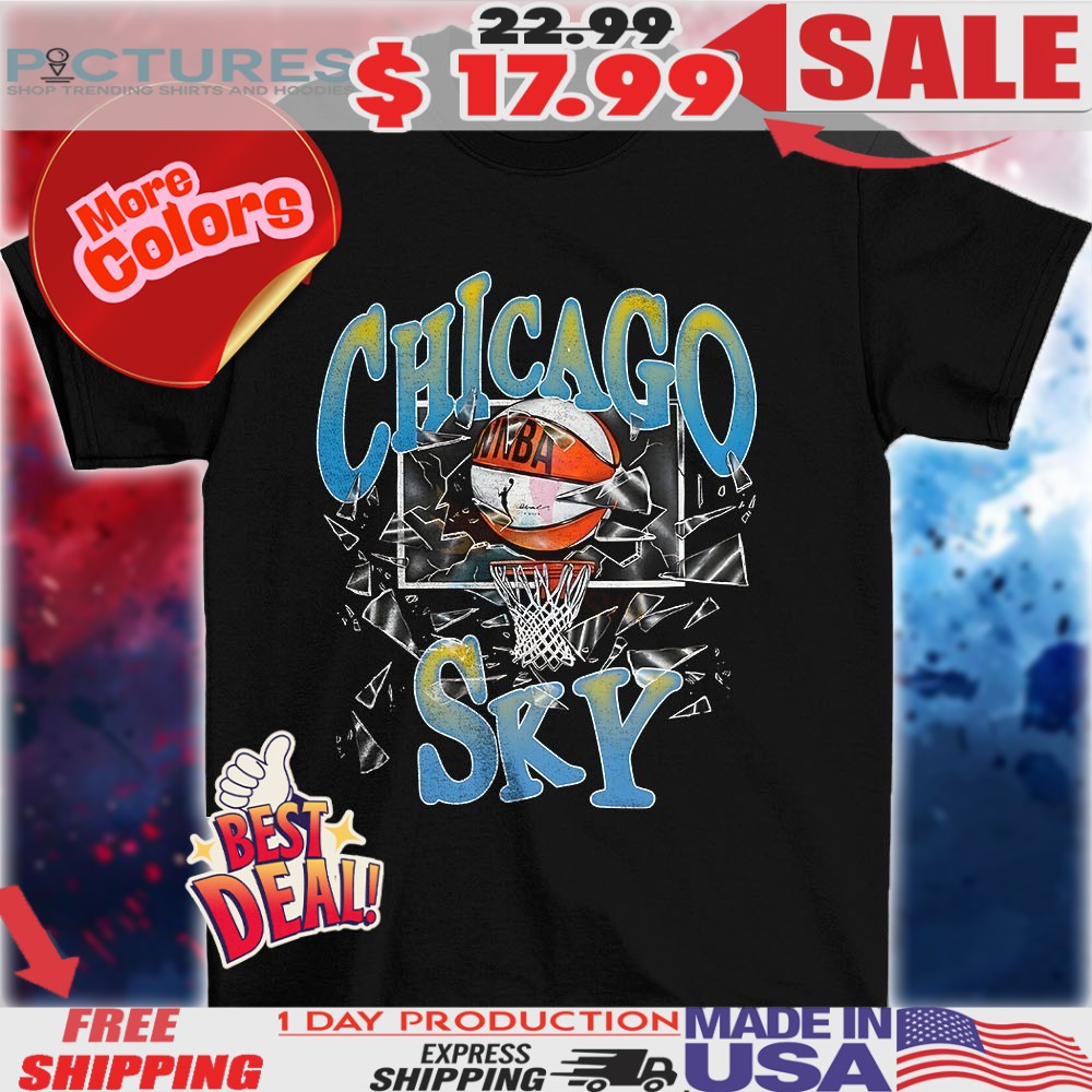 Chicago Sky basketball shattered glass WNBA shirt