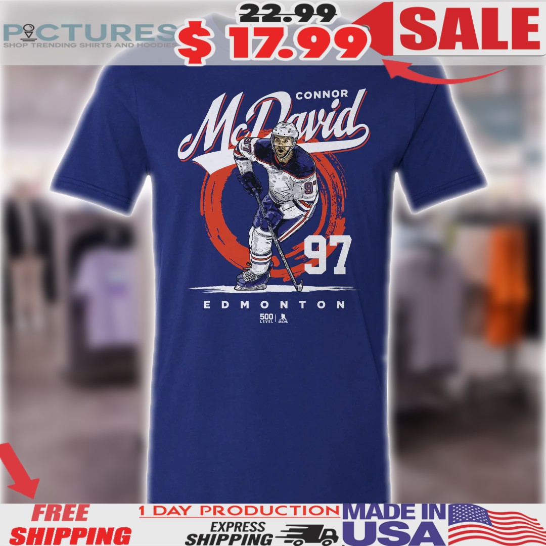 Connor McDavid Edmonton Oilers Hockey Brush Shirt