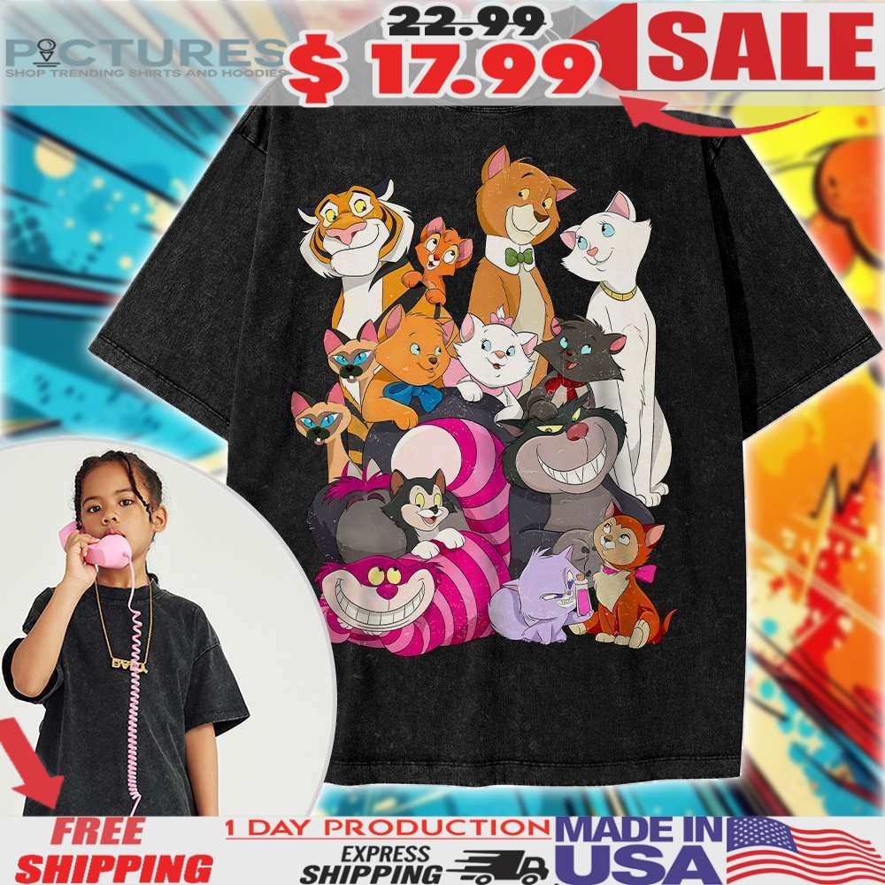 Disney Cats Animated Kids Vintage Shirt