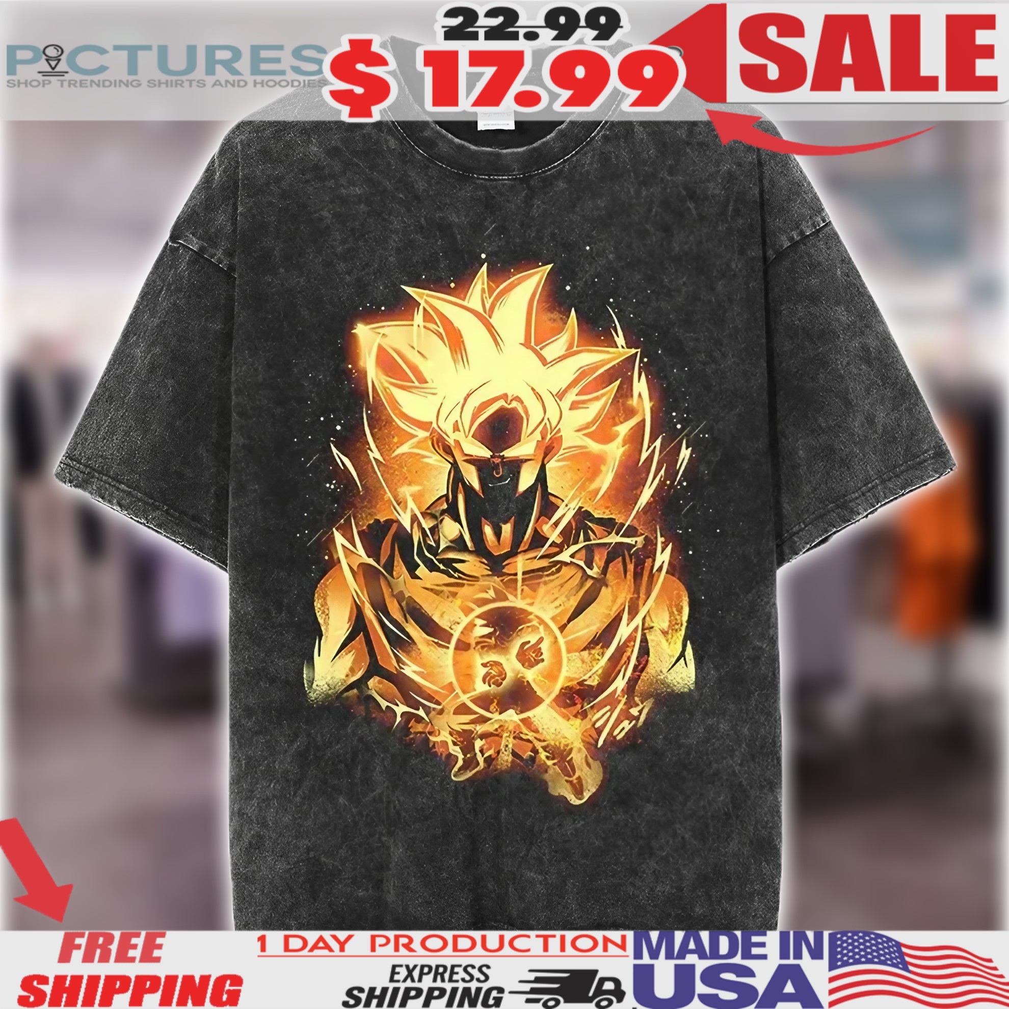Dragon Ball Golden Saiyan Anime Shirt