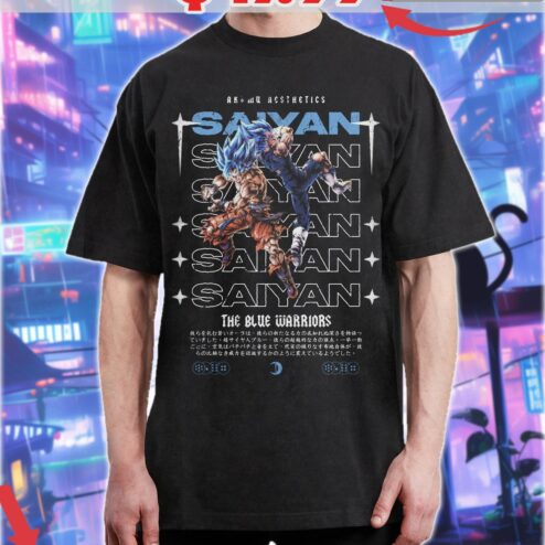 Dragon Ball The Blue Warriors Goku & Vegeta Super Saiyan Blue Anime Shirt