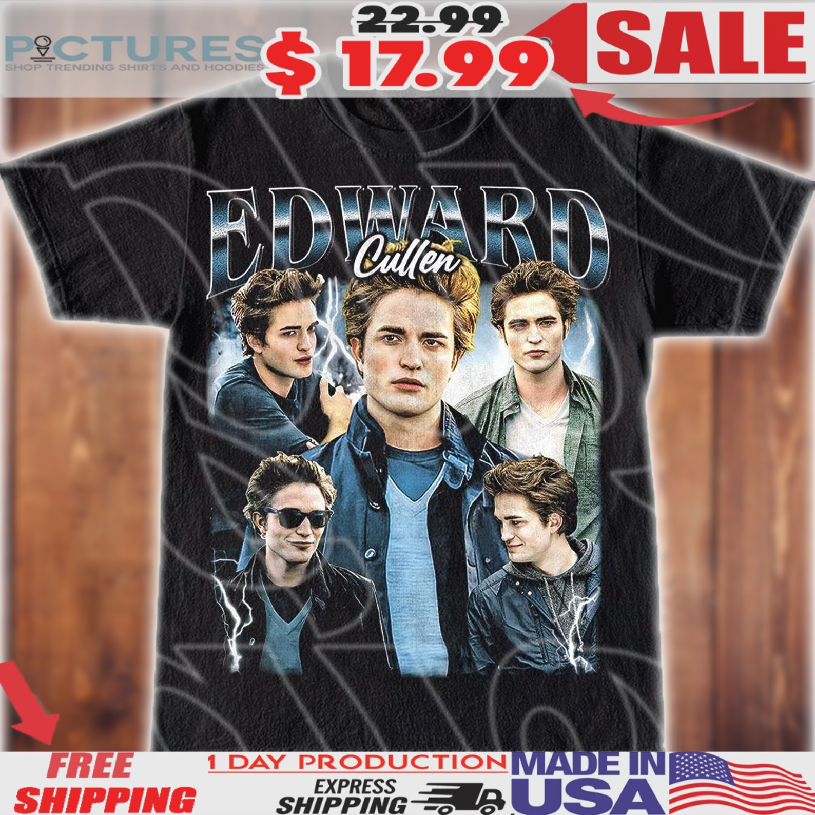 Edward Anthony Masen Twilight Series Vintage Bootleg Style Shirt