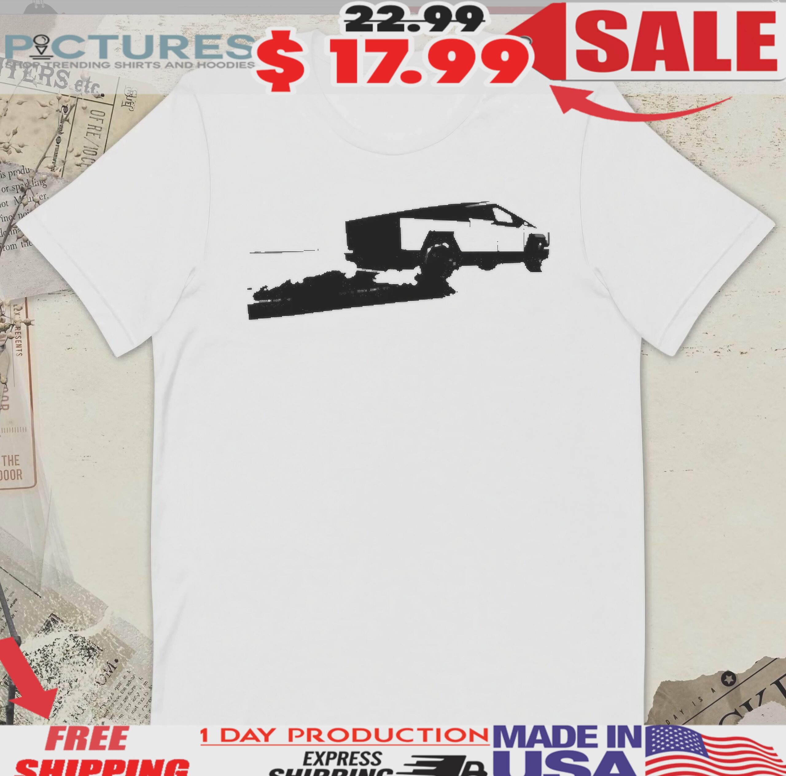 Elon Musk Tesla Cybertruck Foundation Silhoutte Shirt