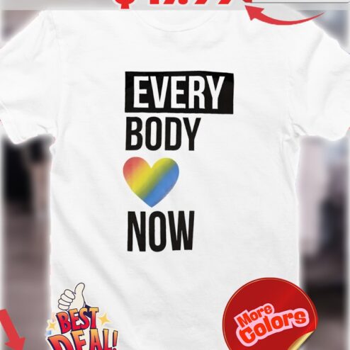 Everybody love now heart pride LGBT shirt