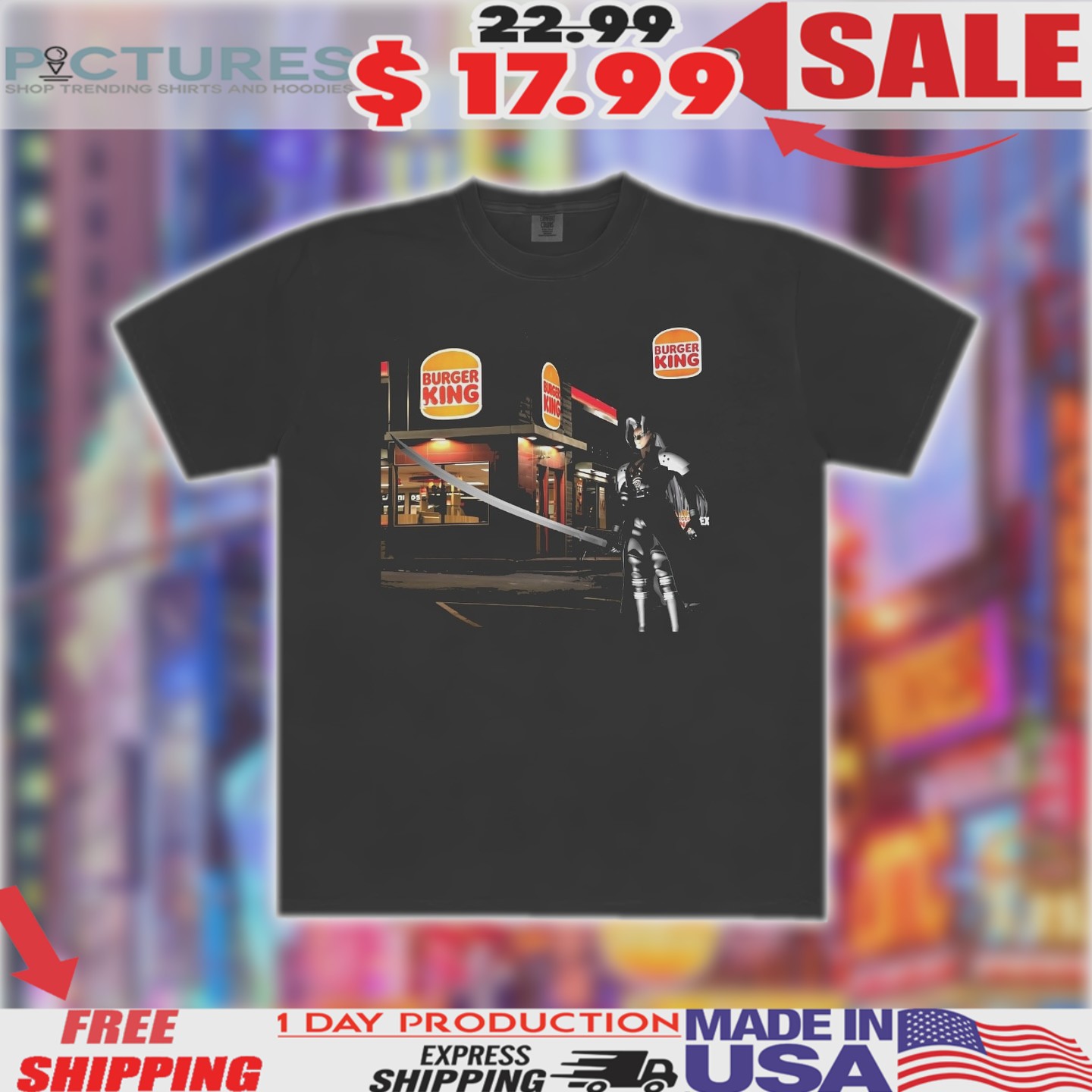 Final Fantasy Sephiroth Burger King Meme Shirt