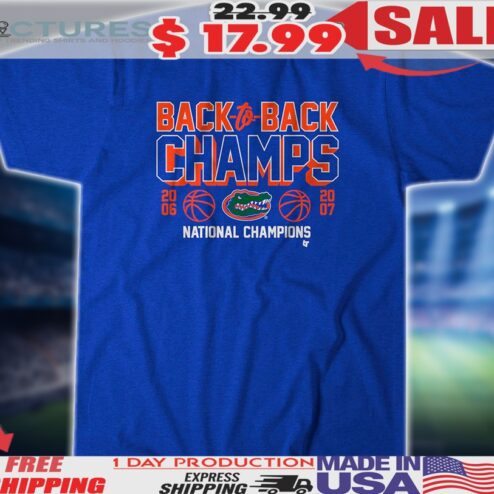 Florida Gator Basketball Back-To-Back National Champions 2006 2007 Shirt
