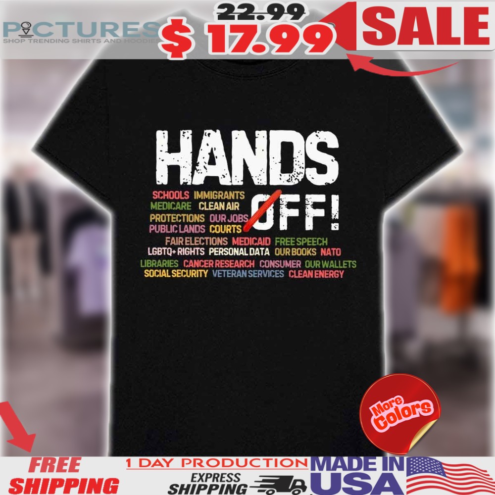 Hands Off Protest Political Activism Medicare Social Security Vintage Shirt