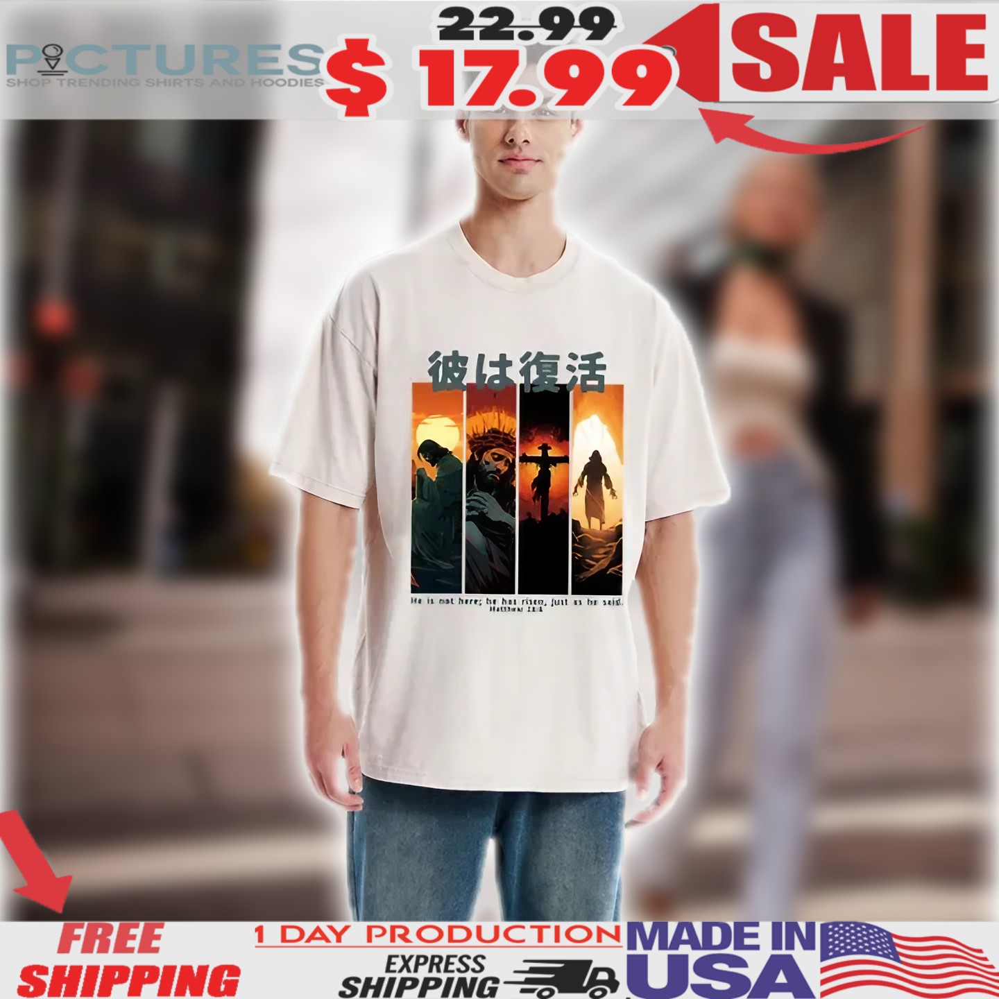 He Is Resurrected He Is Not Here He Is Not Here He Has Risen Just As He Said Christian Easter Shirt