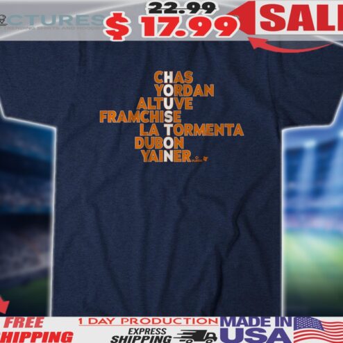 Houston Astros Baseball Names Chas Yordan Altuve Framchise La Tormenta Dubon Yainer 2025 Shirt