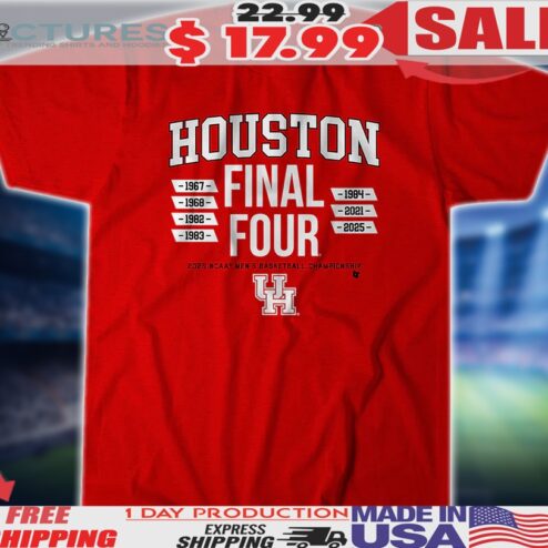 Houston Cougars All-Time Final Four Years 2025 NCAA Men's Basketball Championship Shirt