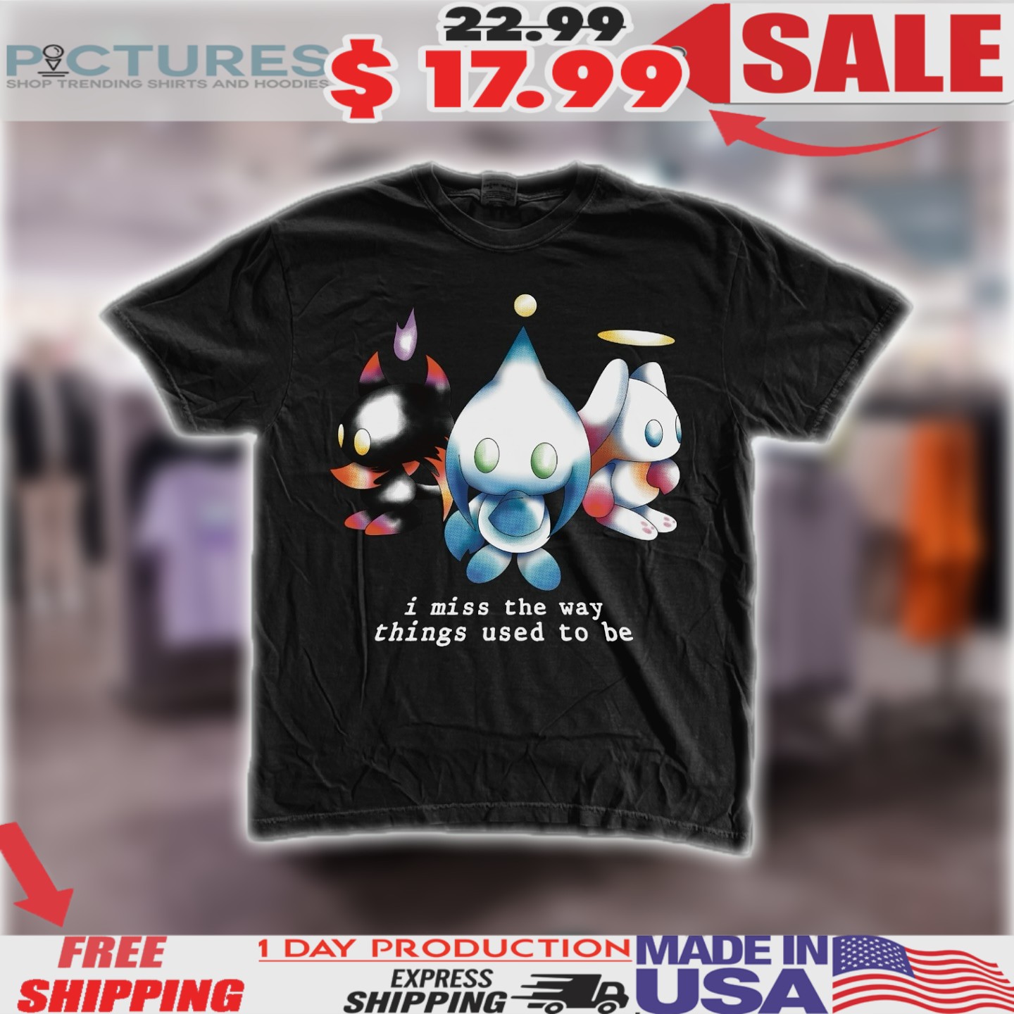 I Miss The Way Things Used To Be Light Angel And Devil Chao Sonic The Hedgehog Shirt