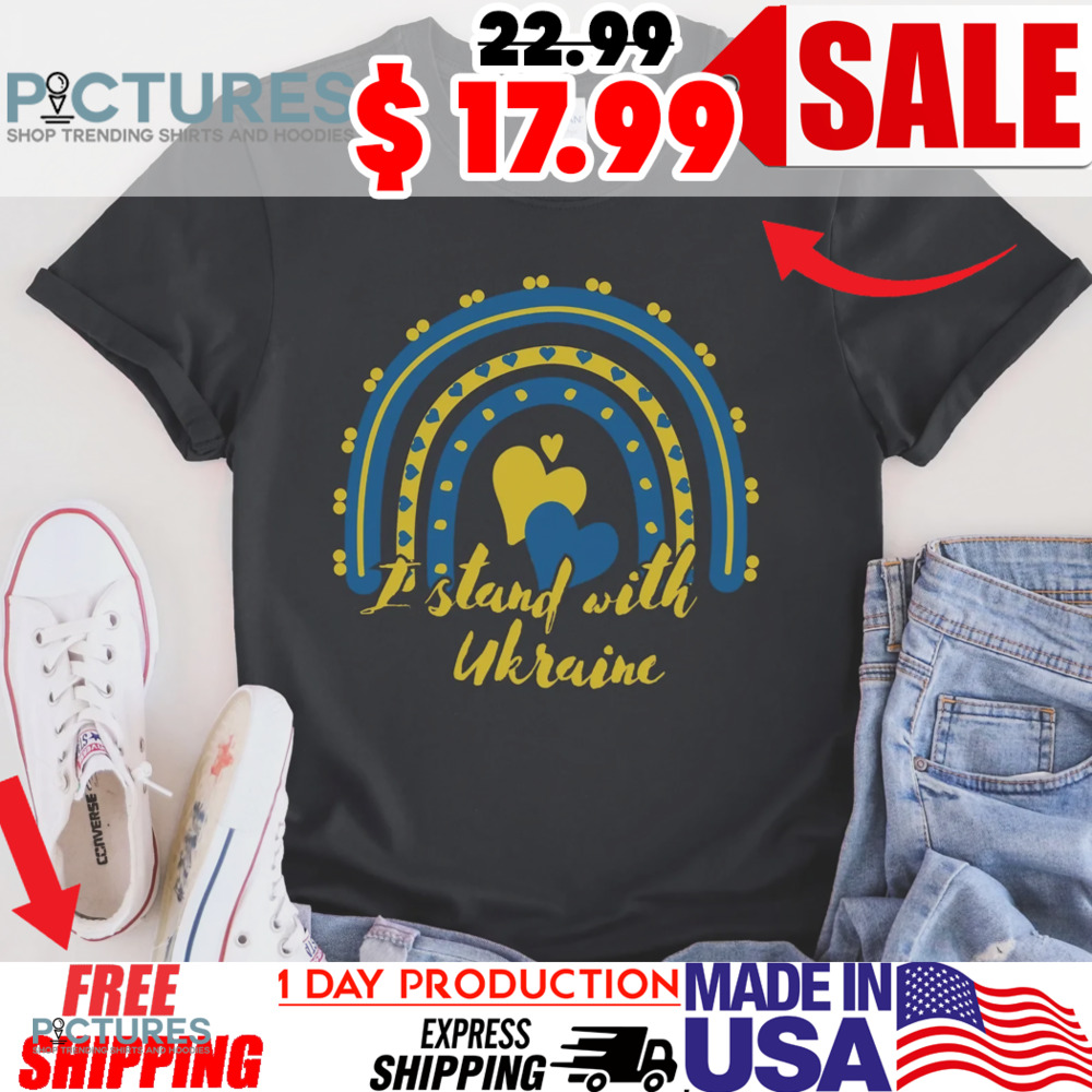 I Stand With Ukraine Vintage Rainbow Save Ukraine Shirt