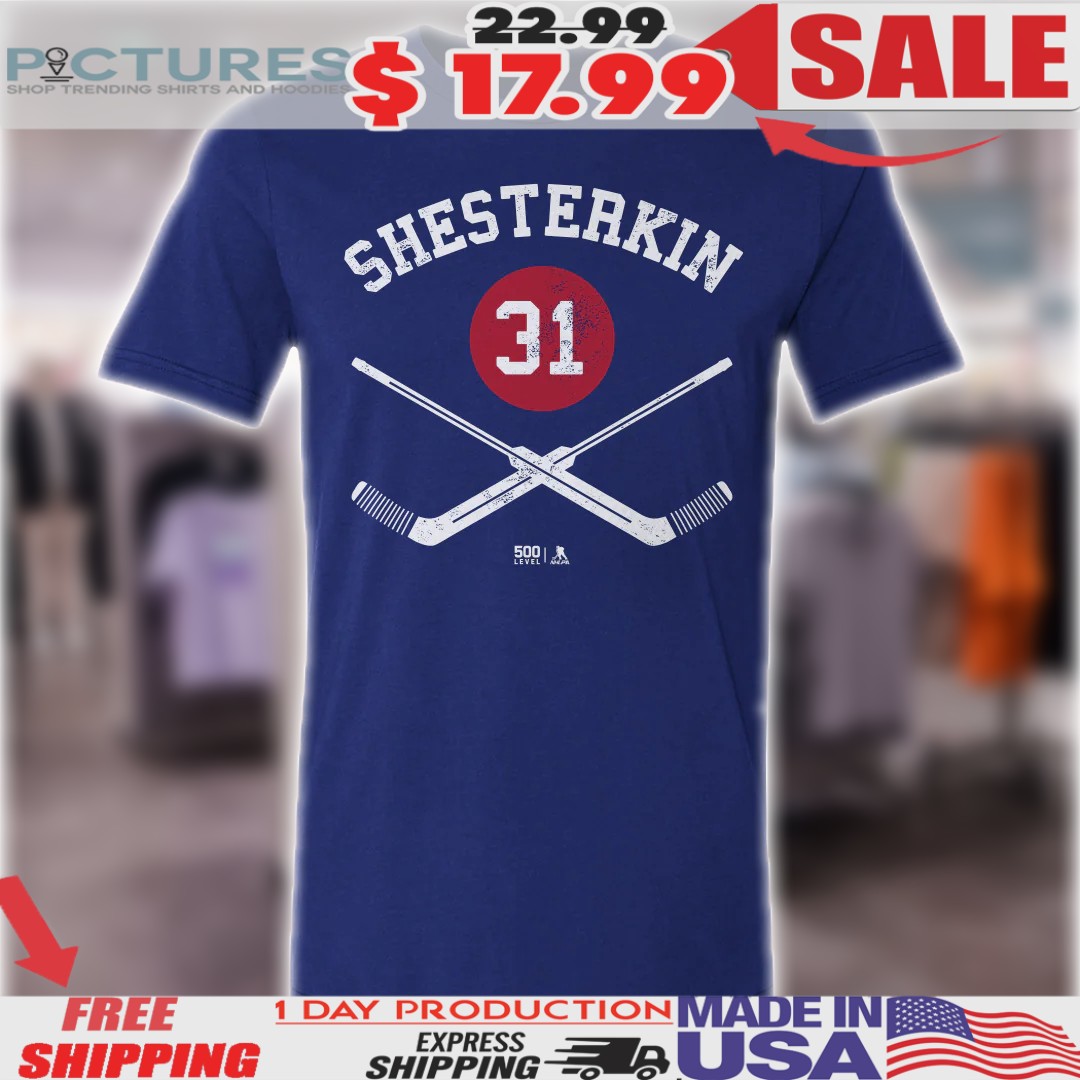 Igor Shesterkin 31 New York Rangers Goalie Sticks NHL Shirt