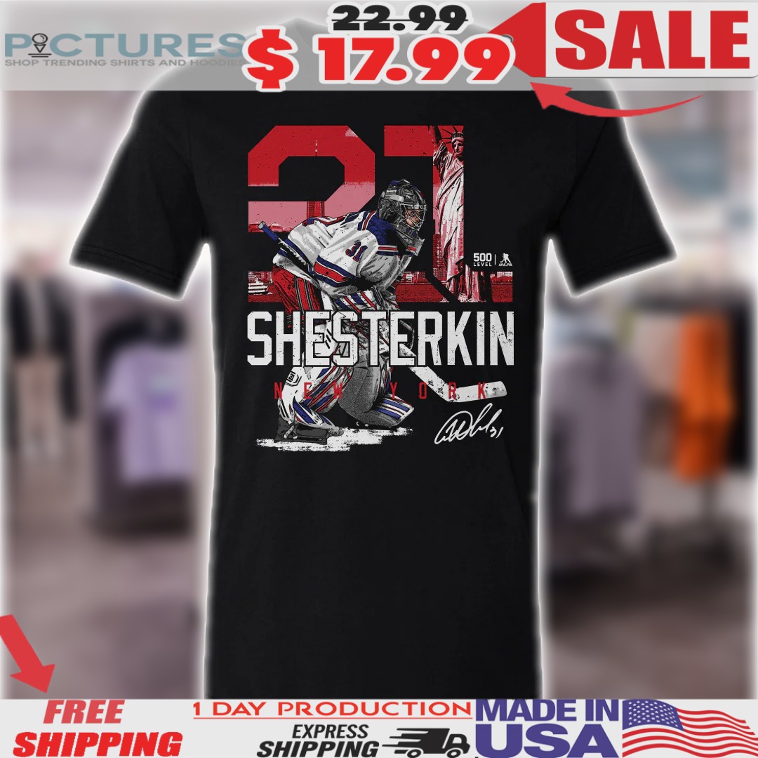 Igor Shesterkin 31 New York Rangers Landmark NHL Shirt