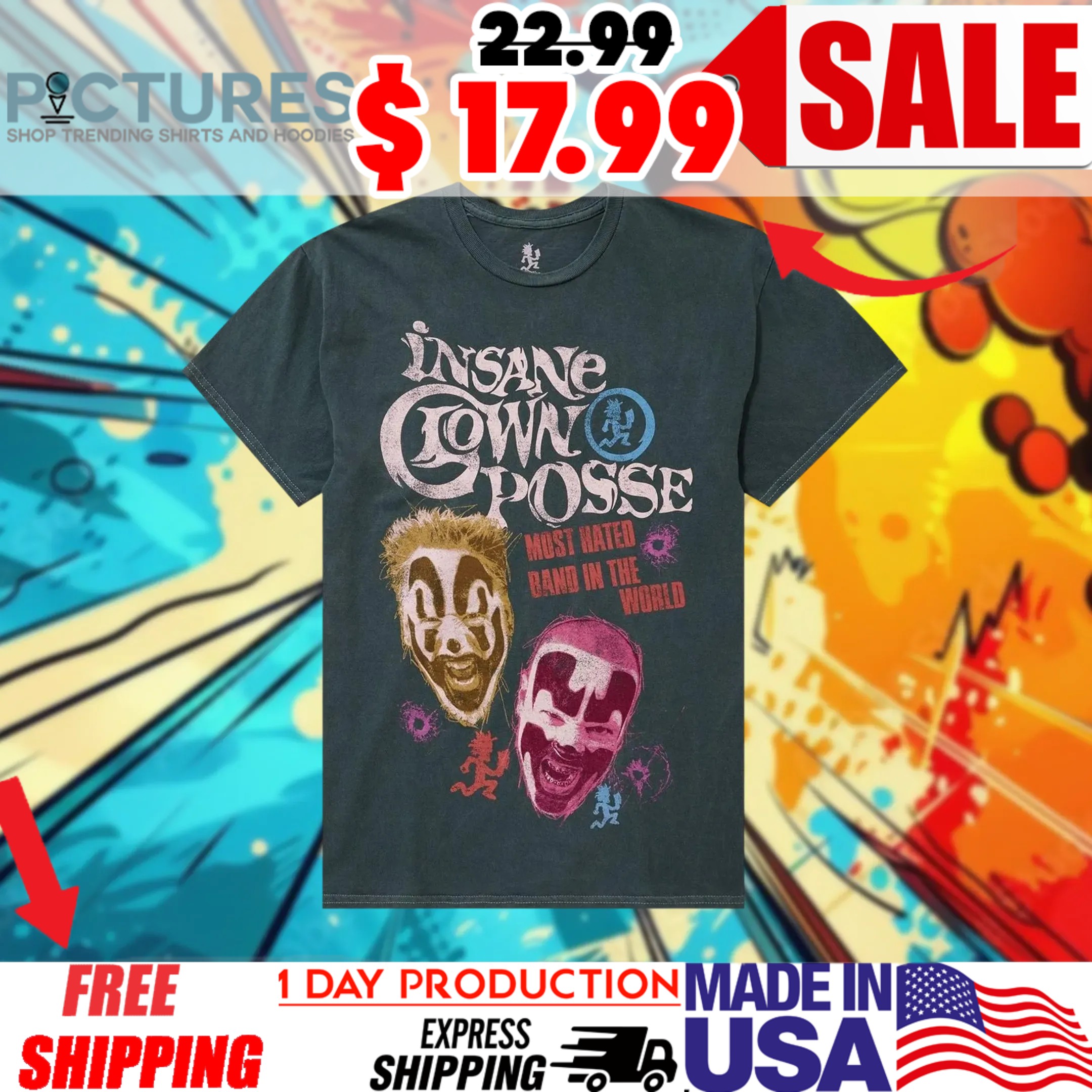 Insane Clown Posse Most Hated Band In The World Vintage Shirt