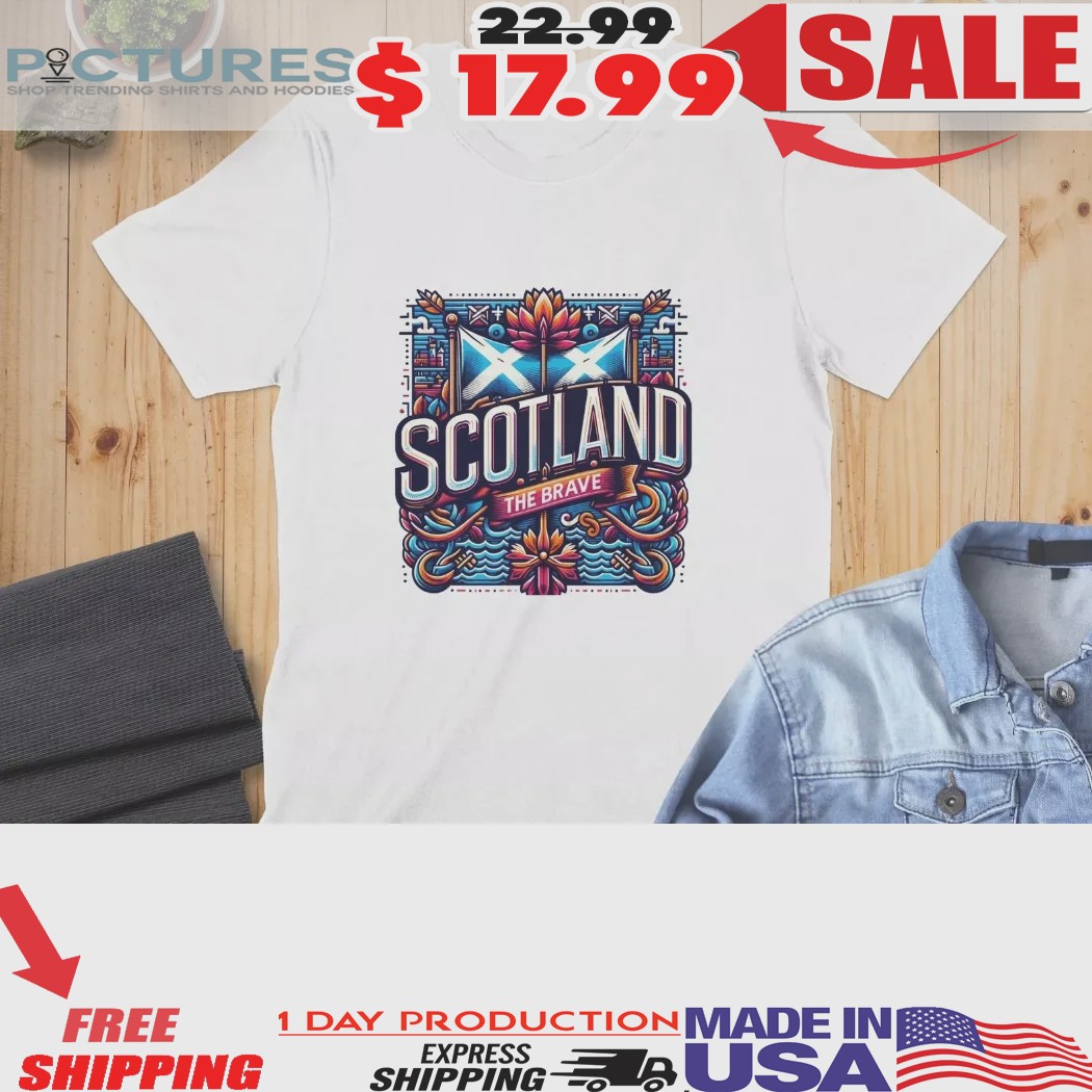 Intricate Scotland The Brave Design Graphic Shirt