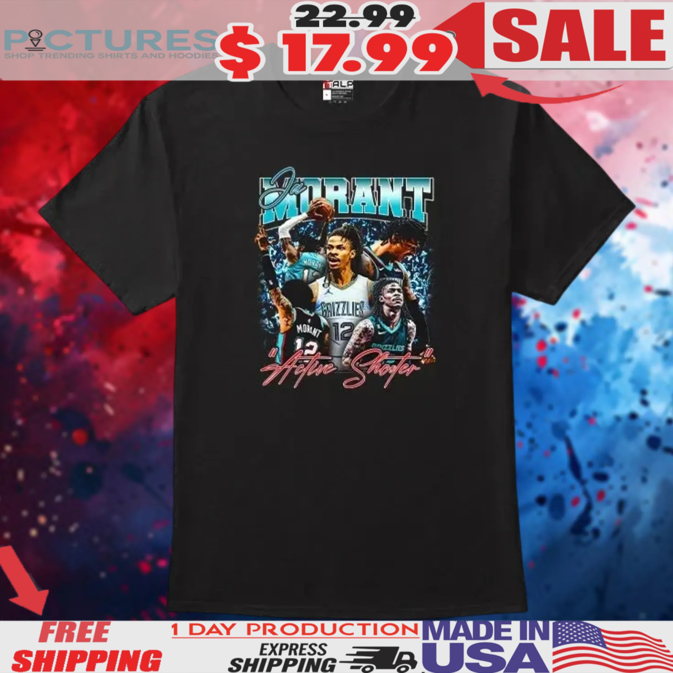 Ja Morant Active Shooter Vintage bootleg Style Shirt