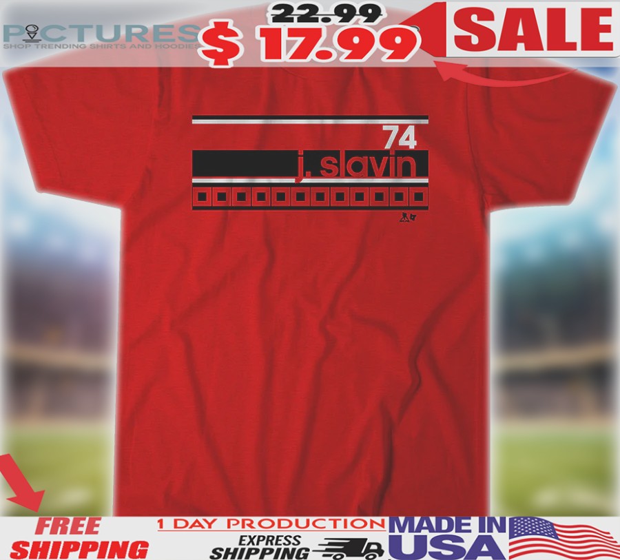 Jaccob Slavin J. Slavin 74 Name Number Stripe Shirt