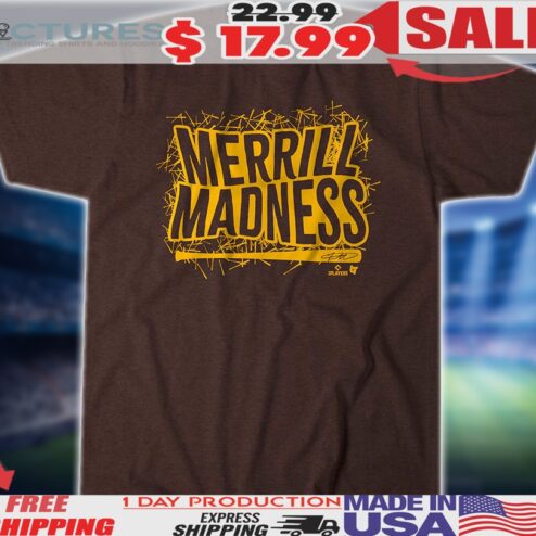 Jackson Merrill San Diego Padres Merrill Madness Bat Text Shirt