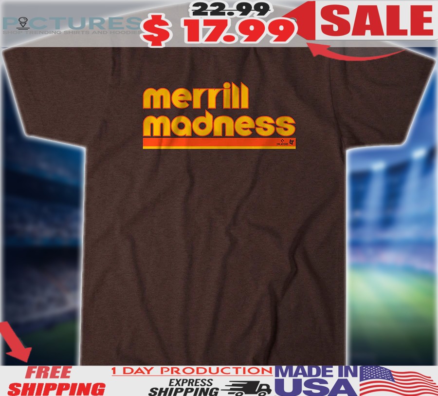 Jackson Merrill San Diego Padres Merrill Madness MLB Retro Text Shirt