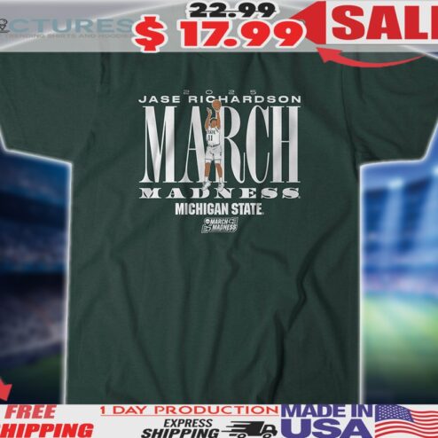 Jase Richardson 2025 March Madness Michigan State Spartans Men's Basketball Shirt