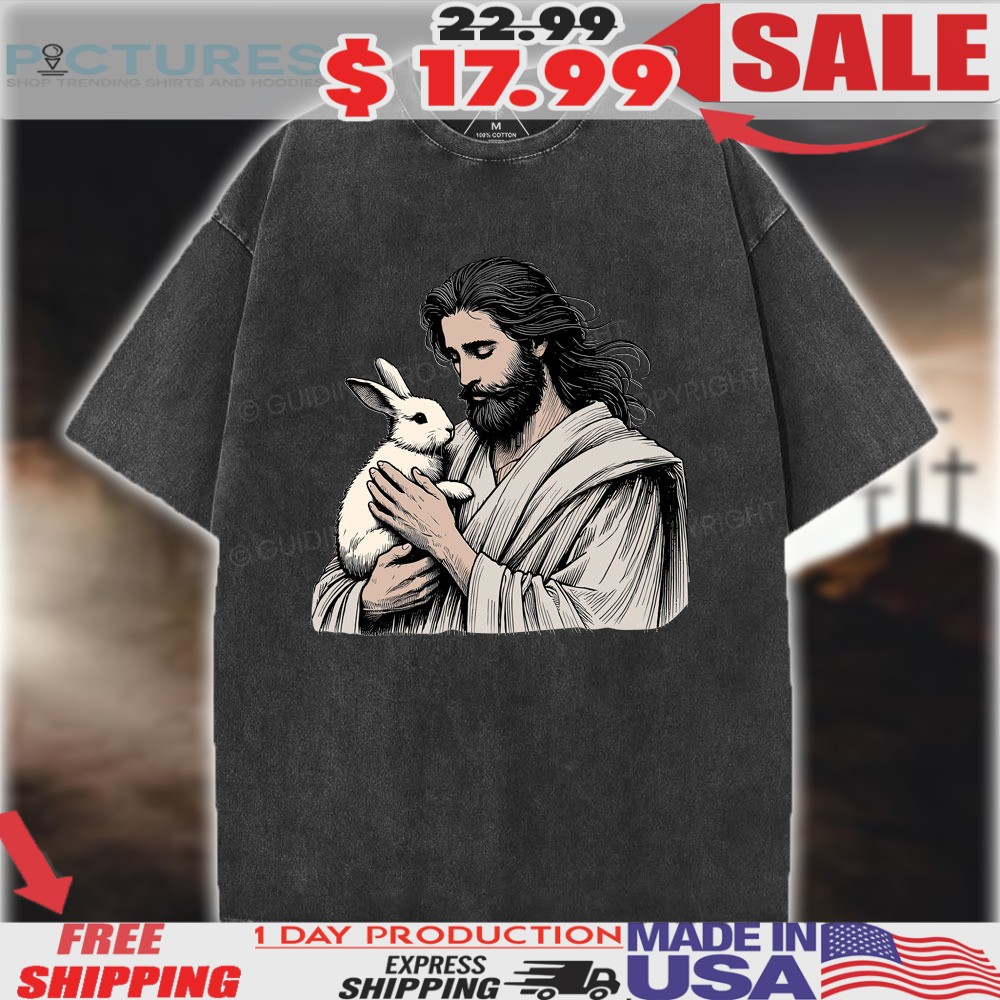 Jesus And Rabbit Easter Christian Shirt