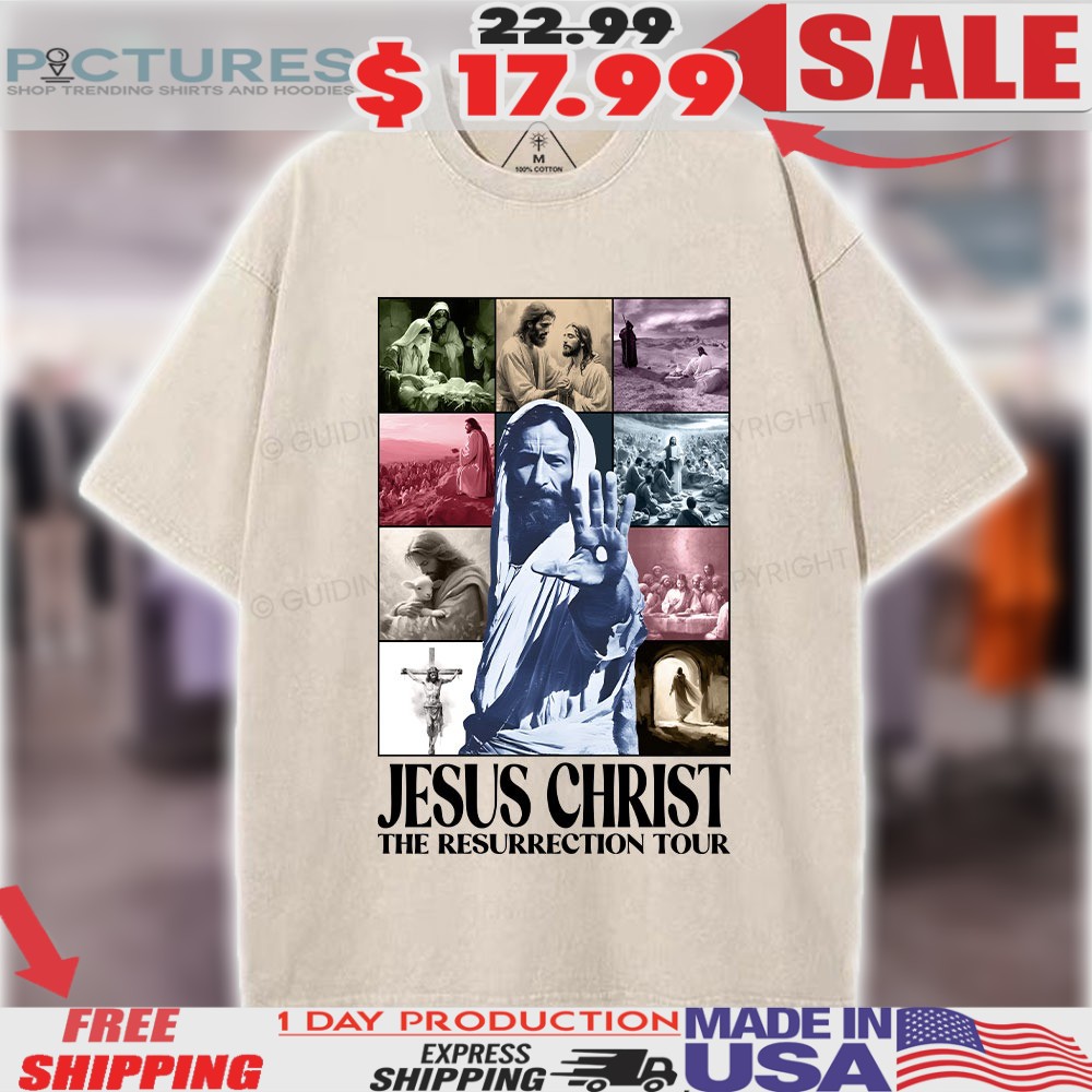Jesus Christ The Resurrection Tour Christian Faith Vintage Bootleg Shirt