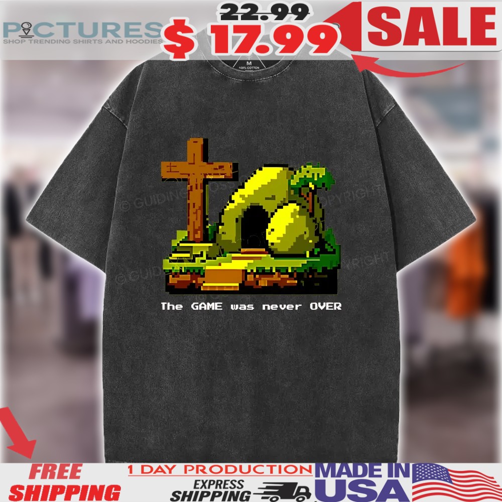 Jesus Christ Tomb Pixel Style The Game Was Never Over Christian Shirt