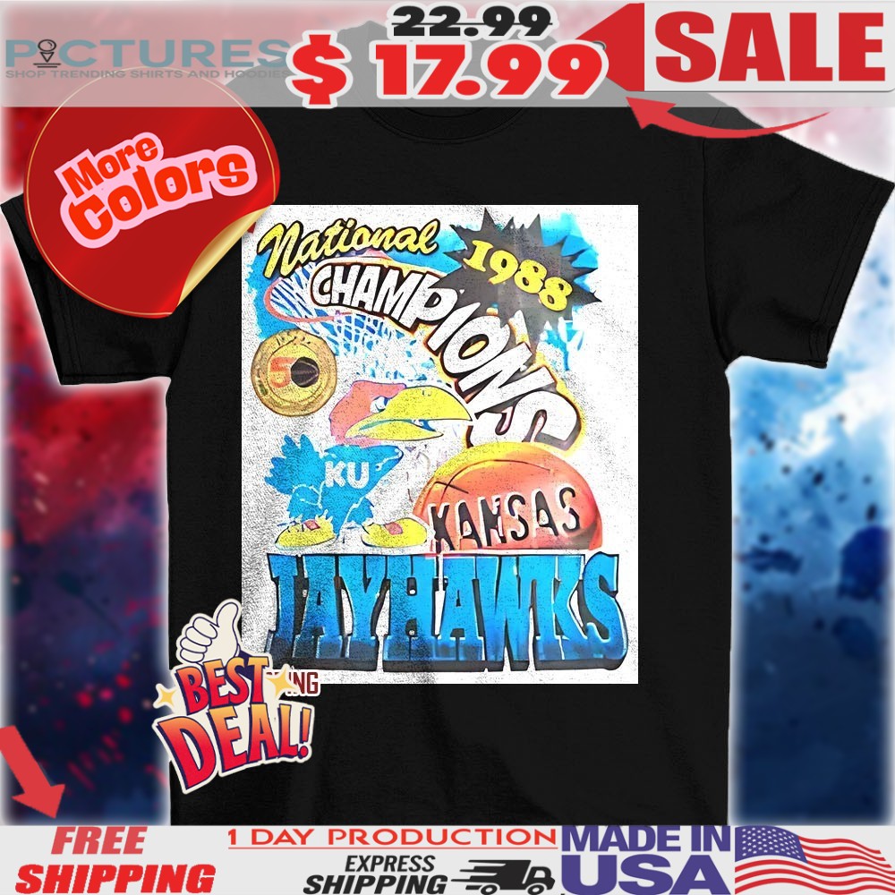 Kansas Jayhawks national Champions 1988 vintage KU mascot shirt