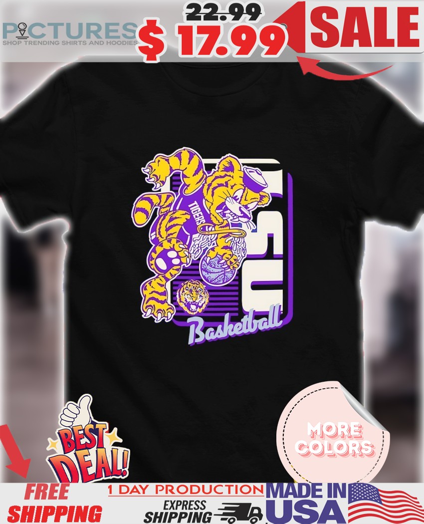 LSU Tigers Basketball mascot dunk shirt