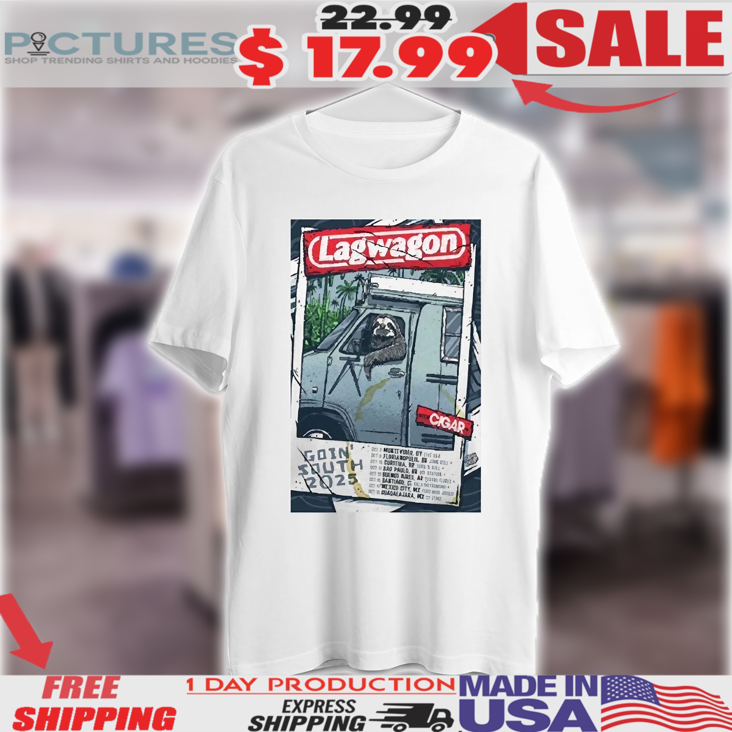 Lagwagon Latin America Goin’ South 2025 Event Shirt Lagwagon Latin America Goin’ South 2025 Event Shirt