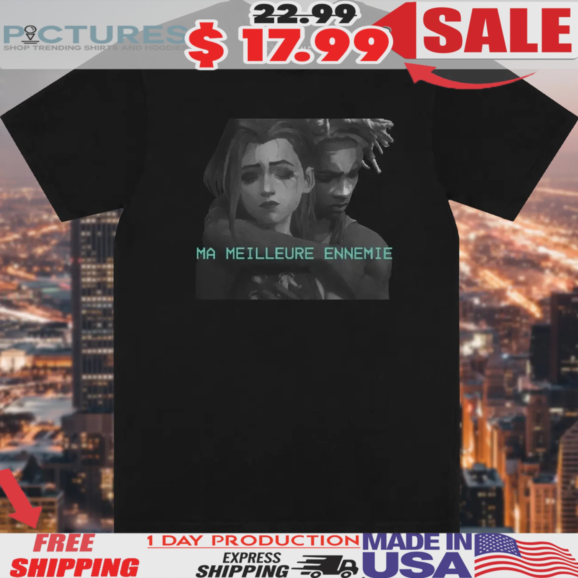 League Of Legends Ekko Hug Jinx Meilleure Ennemie Timebomb Shirt