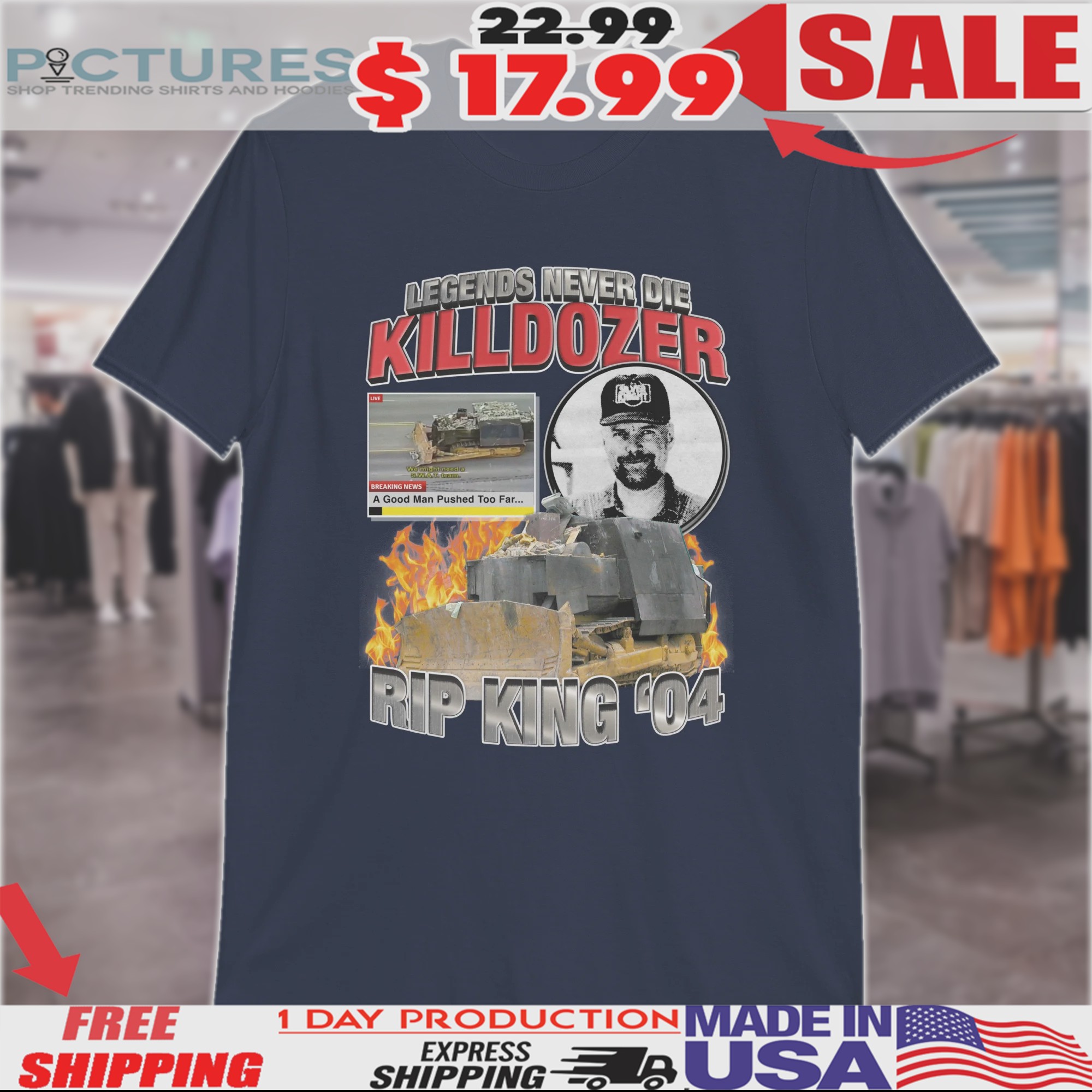 Legends Never Die Killdozer Rip King '04 Shirt