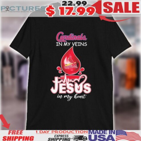 Louisville Cardinals In My Veins Jesus In My Heart Shirt