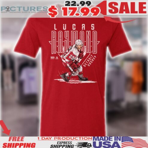 Lucas Raymond Detroit Red Wings Hockey Player Name Shirt