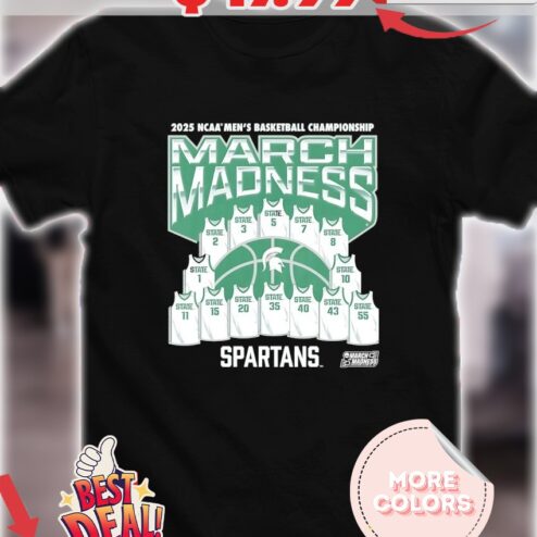 March Madness Michigan State Spartans 2025 NCAA Men’s Basketball Championship jerseys vintage style shirt