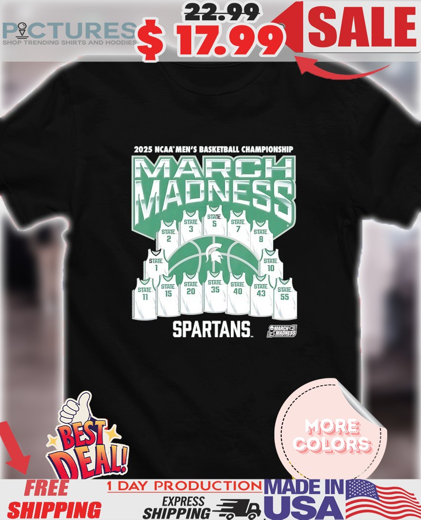 March Madness Michigan State Spartans 2025 NCAA Men’s Basketball Championship jerseys vintage style shirt