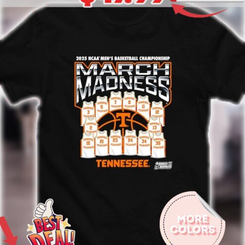 March Madness Tennessee Volunteers 2025 NCAA Men’s Basketball Championship jerseys logo shirt