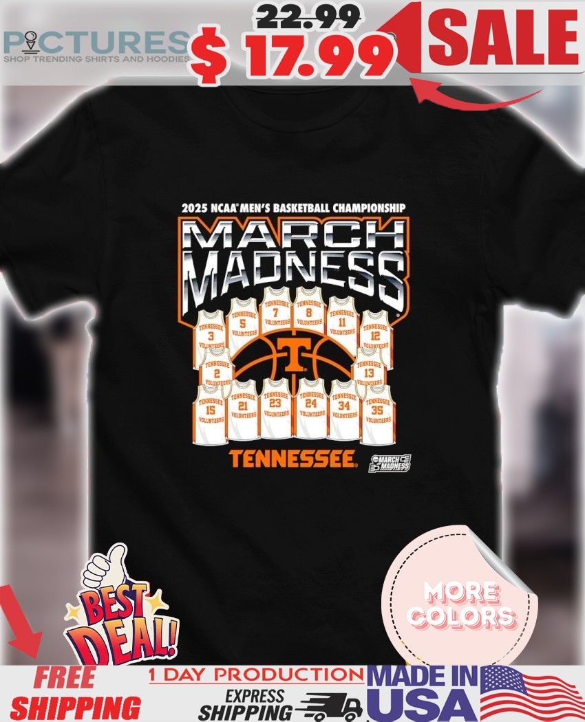 March Madness Tennessee Volunteers 2025 NCAA Men’s Basketball Championship jerseys logo shirt