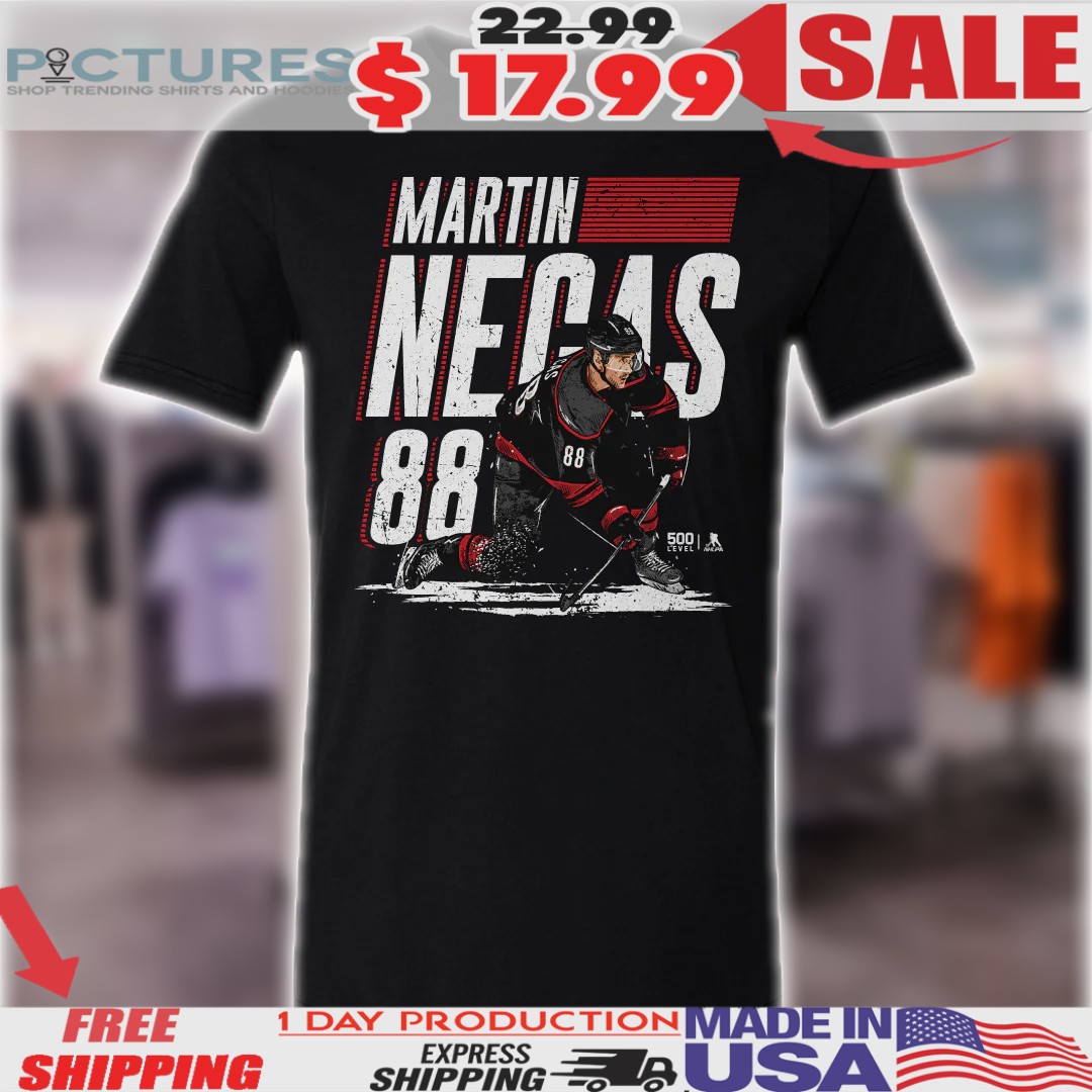 Martin Necas 88 Carolina Hurricanes Player Name Hockey Shirt