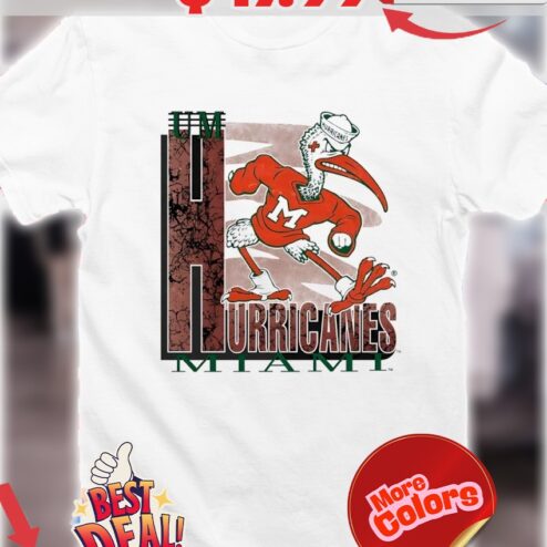 Miami Hurricanes Football Um Mascot Art Vintage Shirt