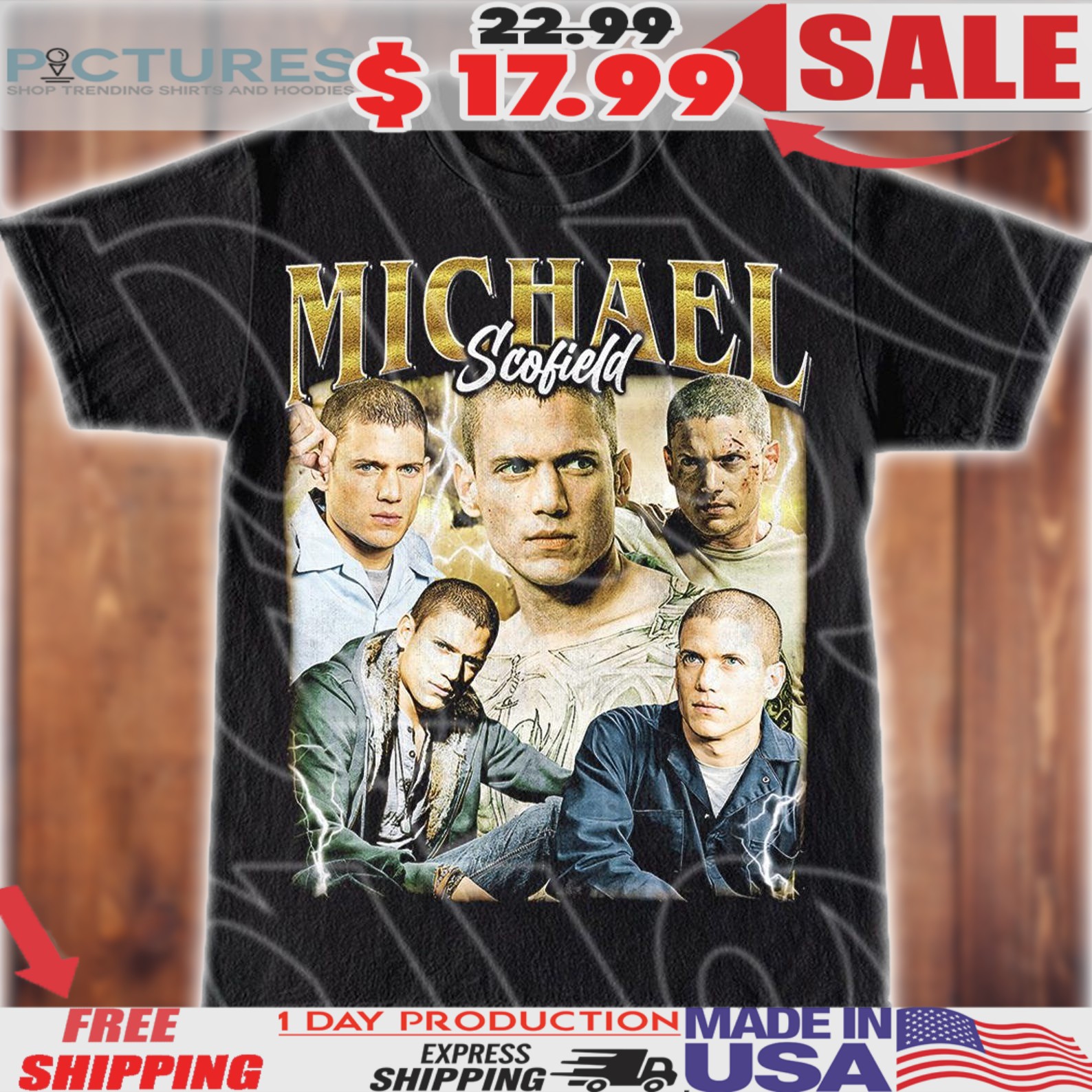 Michael Scofield vintage bootleg style fan shirt