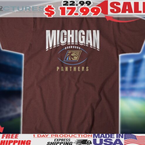 Michigan Panthers Football Outline 2025 Shirt