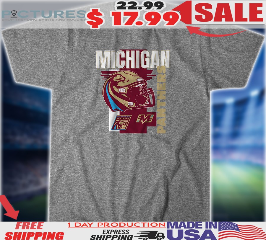 Michigan Panthers Helmet Frame 2025 Shirt
