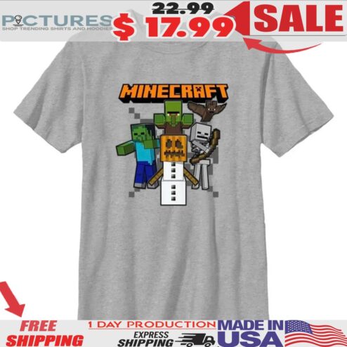 Minecraft Halloween Creeper and Mobs Shirt
