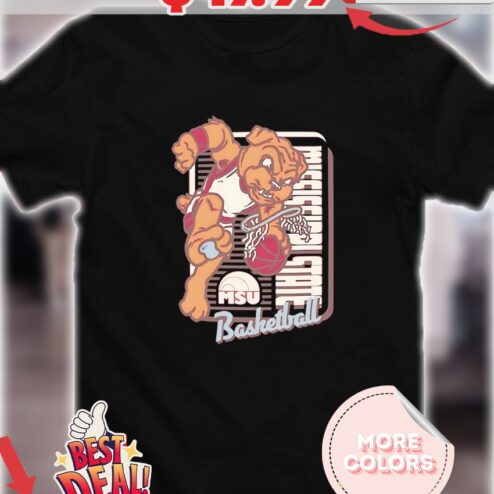 Mississippi State Bulldogs Basketball mascot dunk MSU shirt