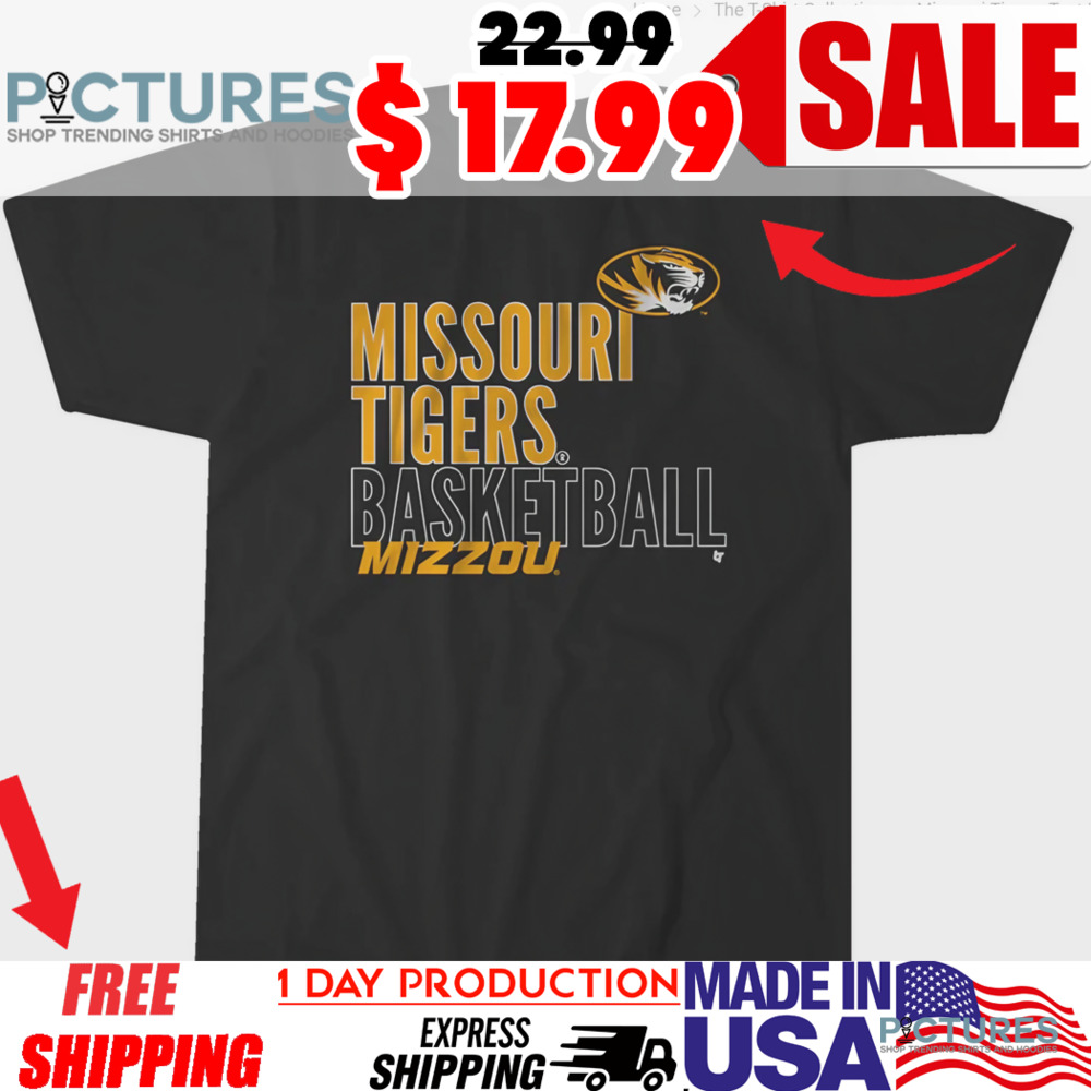 Missouri Tigers Basketball Mizzou Text Logo Overlay Shirt