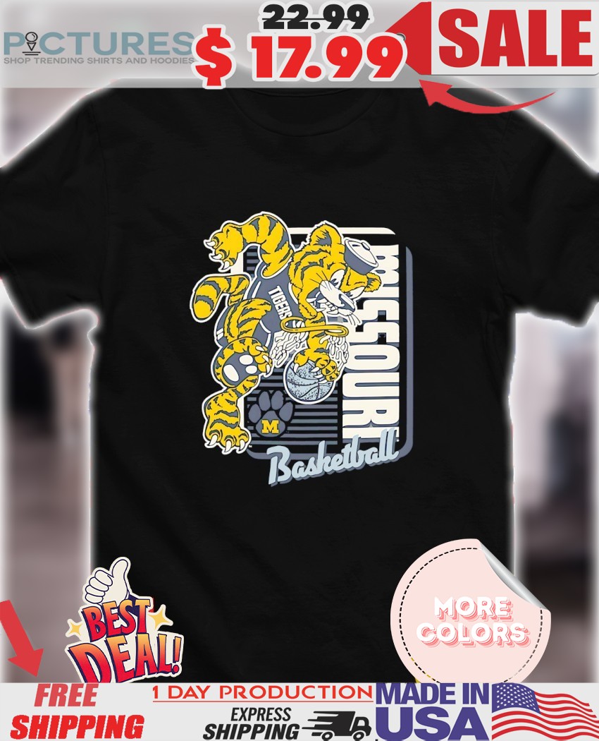 Missouri Tigers Basketball angry mascot dunk shirt