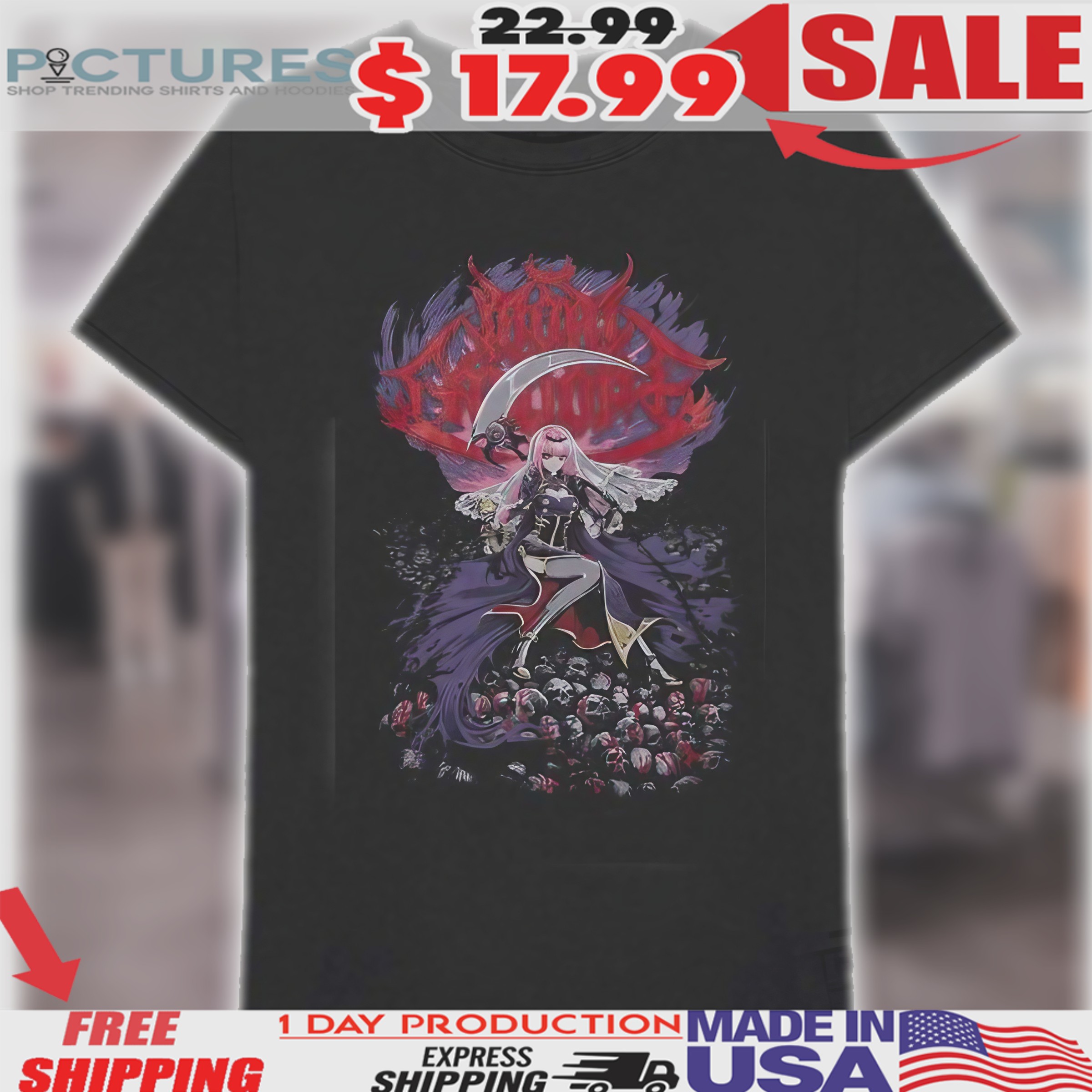 Mori Calliope Metalcropolis Horror Anime Shirt