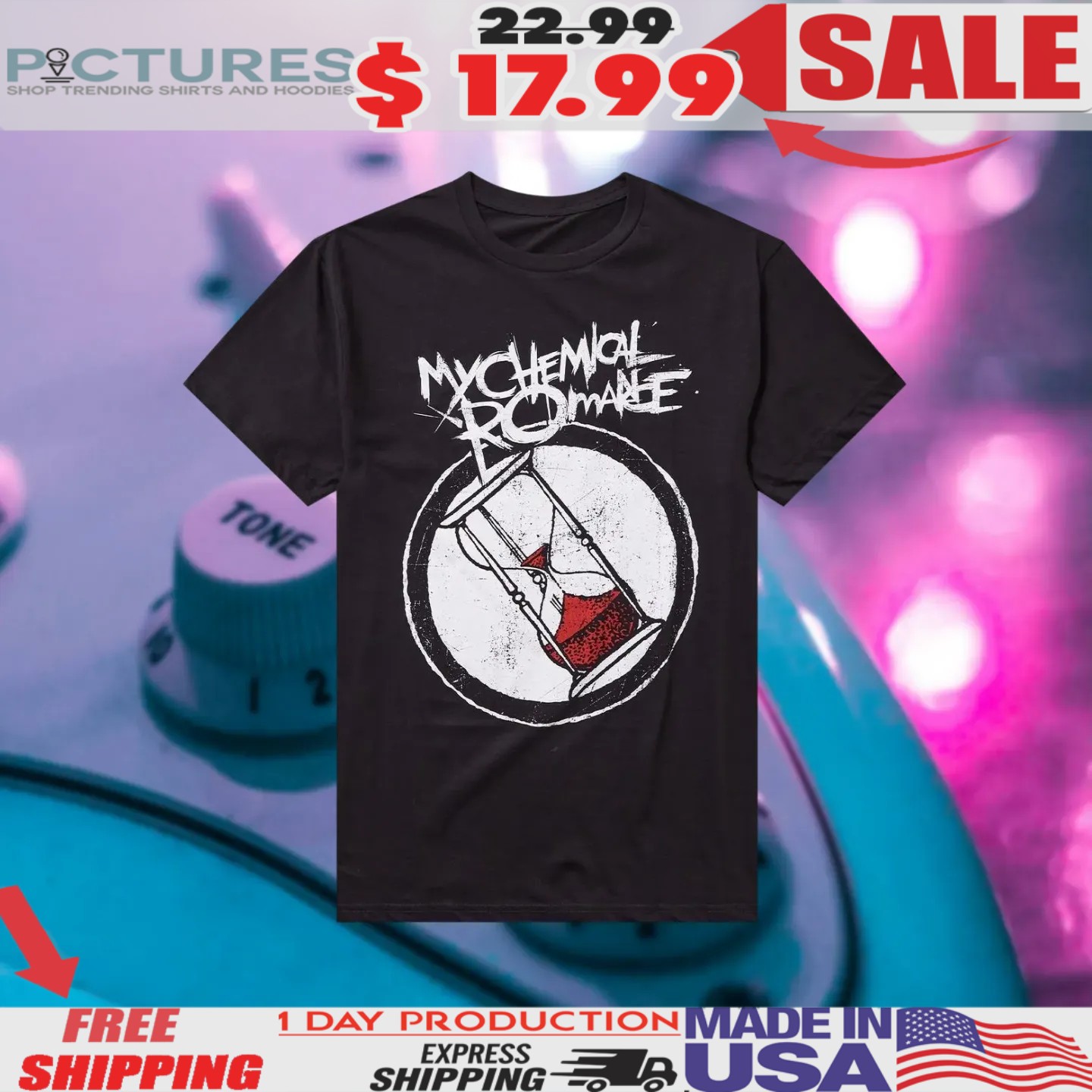 My Chemical Romance Blood Hourglass Vintage Style Shirt